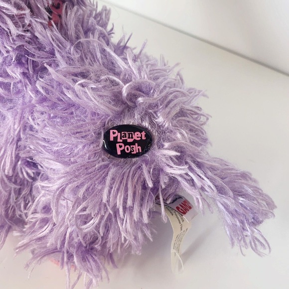 GANZ Planet Posh Plush Purple Dog Mitzy H12817 Fluffy Stuffed Animal 7 Inch HTF - Picture 3 of 10
